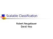 Scalable Classification