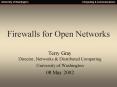 Firewalls for Open Networks PowerPoint PPT Presentation