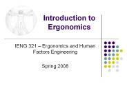 Introduction to Ergonomics