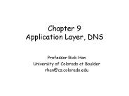Chapter 9 Application Layer, DNS