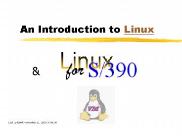 An Introduction to Linux presentation | free to view image.
