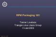 RPM Packaging 101 PowerPoint PPT Presentation