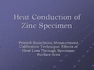 Heat Conduction of Zinc Specimen