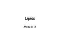 Lipids PowerPoint PPT Presentation