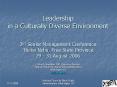 Leadership in a Culturally Diverse Environment 2nd Senior Management Conference Thaba Nchu, Free Sta PowerPoint PPT Presentation