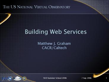 THE US NATIONAL VIRTUAL OBSERVATORY