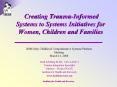 Creating TraumaInformed Systems to Systems Initiatives for Women, Children and Families PowerPoint PPT Presentation