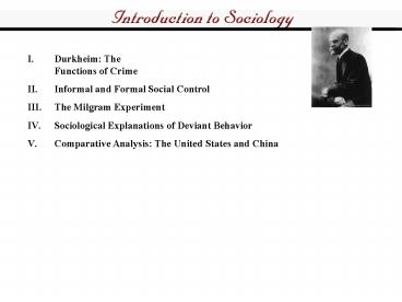 Durkheim: The Functions of Crime