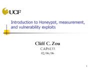 Introduction to Honeypot, measurement, and vulnerability exploits
