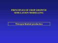 PRINCIPLES OF CROP GROWTH SIMULATION MODELLING PowerPoint PPT Presentation