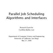 Parallel Job Scheduling Algorithms and Interfaces
