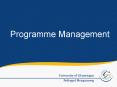 Programme Management PowerPoint PPT Presentation