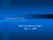 Advanced Unix