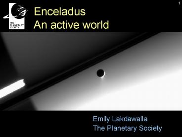 Enceladus An active world