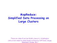 MapReduce: Simplified Data Processing on Large Clusters