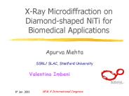 X-Ray Microdiffraction on Diamond-shaped NiTi for Biomedical Applications