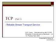 TCP (Part 1) PowerPoint PPT Presentation