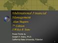 Multinational Financial Management Alan Shapiro 7th Edition J.Wiley PowerPoint PPT Presentation