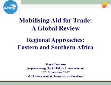 Mobilising Aid for Trade: