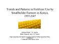 Trends and Patterns in Fertilizer Use by Smallholder Farmers in Kenya, 19972007 PowerPoint PPT Presentation