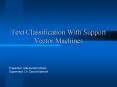 Text Classification With Support Vector Machines PowerPoint PPT Presentation