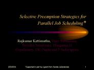 Selective Preemption Strategies for Parallel Job Scheduling*
