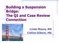 Building a Suspension Bridge: The QI and Case Review Connection PowerPoint PPT Presentation
