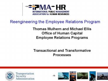 Reengineering the Employee Relations Program