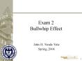 Exam 2 Bullwhip Effect
