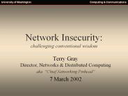 Network Insecurity: challenging conventional wisdom