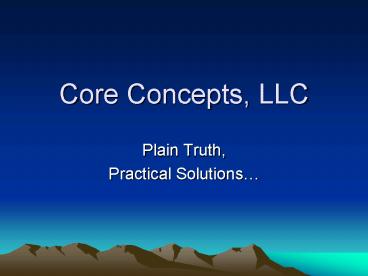 Core Concepts, LLC