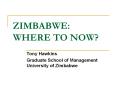 ZIMBABWE:%20WHERE%20TO%20NOW? PowerPoint PPT Presentation