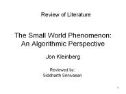 The Small World Phenomenon: An Algorithmic Perspective