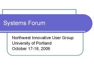 Systems Forum