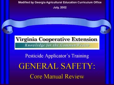 Pesticide Applicators Training