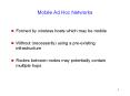 Mobile Ad Hoc Networks PowerPoint PPT Presentation