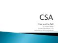 CSA PowerPoint PPT Presentation