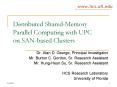 Distributed SharedMemory Parallel Computing with UPC on SANbased Clusters PowerPoint PPT Presentation