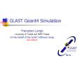 GLAST Geant4 Simulation PowerPoint PPT Presentation
