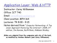 Instructor: Carey Williamson