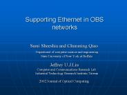 Supporting Ethernet in OBS networks