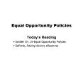 Equal Opportunity Policies PowerPoint PPT Presentation