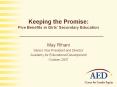 Keeping%20the%20Promise:%20Five%20Benefits%20in%20Girls PowerPoint PPT Presentation