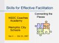 Skills for Effective Facilitation PowerPoint PPT Presentation