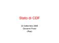 Stato di CDF PowerPoint PPT Presentation