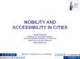 MOBILITY AND ACCESSIBILITY IN CITIES PowerPoint PPT Presentation