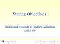 Stating Objectives PowerPoint PPT Presentation