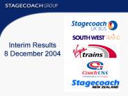 Interim Results 8 December 2004