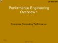 Performance Engineering Overview 1 PowerPoint PPT Presentation
