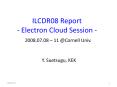 ILCDR08 Report Electron Cloud Session PowerPoint PPT Presentation